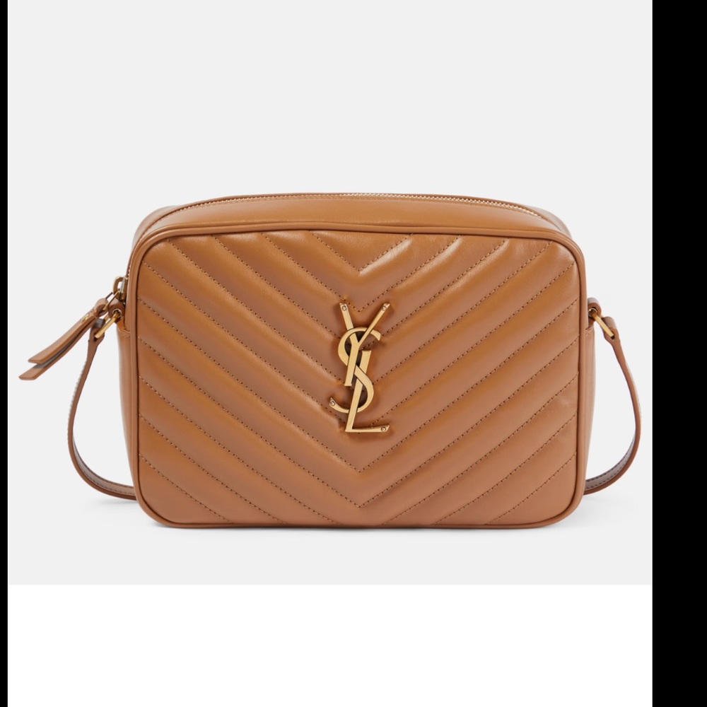 YVES SAINT LAURENT LOU CAMERA BAG IN QUILTED LEATHER, CINNAMON COLOUR